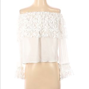 Love+Harmony White Off The Shoulder Blouse S